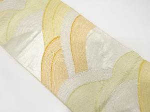 アンティーク　変わり青海波模様織り出し袋帯（材料）